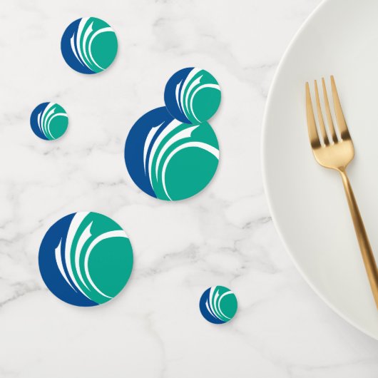 Table confetti avec drapeau d'Ottawa, Canada (Groupe)