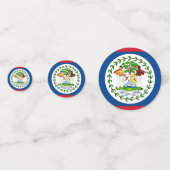 Table confetti avec drapeau du Belize (Derrière)