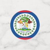 Table confetti avec drapeau du Belize (Petit recto)