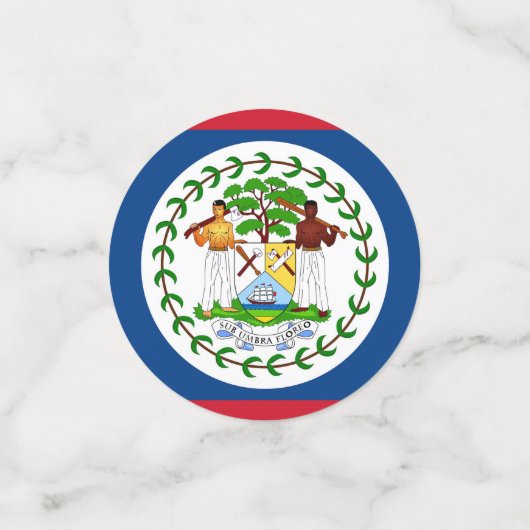 Table confetti avec drapeau du Belize (Petit recto)