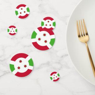 Table confetti avec drapeau du Burundi