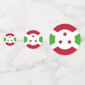 Table confetti avec drapeau du Burundi (Devant)