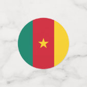 Table confetti avec drapeau du Cameroun (Petit recto)