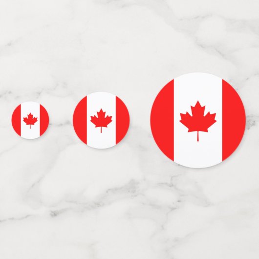 Table confetti avec drapeau du Canada (Derrière)