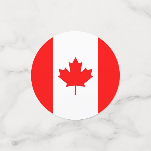 Table confetti avec drapeau du Canada (Petit recto)