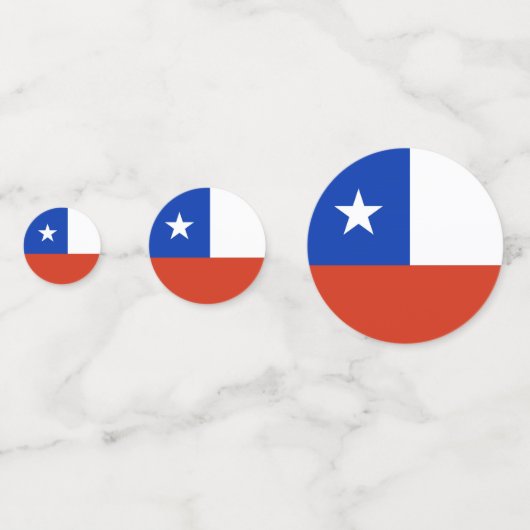 Table confetti avec drapeau du Chili (Devant)