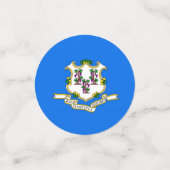 Table confetti avec drapeau du Connecticut, États- (Petit recto)