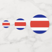 Table confetti avec drapeau du Costa Rica (Derrière)