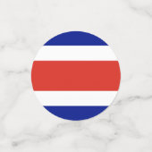 Table confetti avec drapeau du Costa Rica (Petit recto)