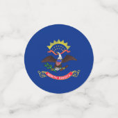 Table confetti avec drapeau du Dakota du Nord (Petit recto)