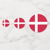 Table confetti avec drapeau du Danemark (Derrière)