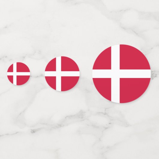 Table confetti avec drapeau du Danemark (Derrière)