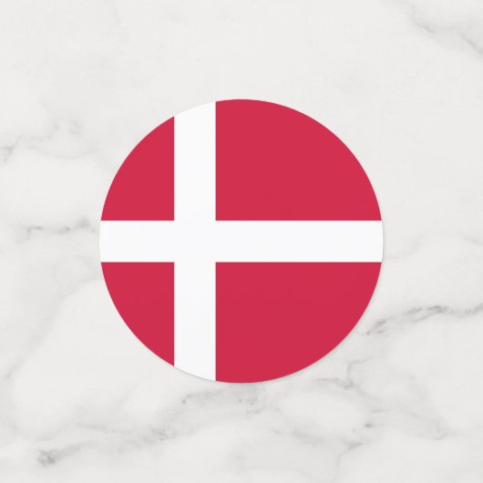 Table confetti avec drapeau du Danemark (Petit recto)