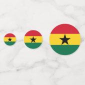 Table confetti avec drapeau du Ghana (Devant)