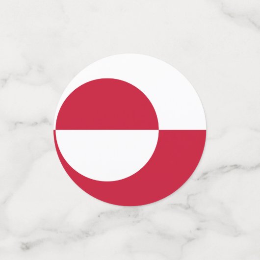 Table confetti avec drapeau du Groenland (Petit recto)