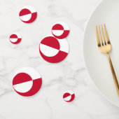 Table confetti avec drapeau du Groenland (Groupe)