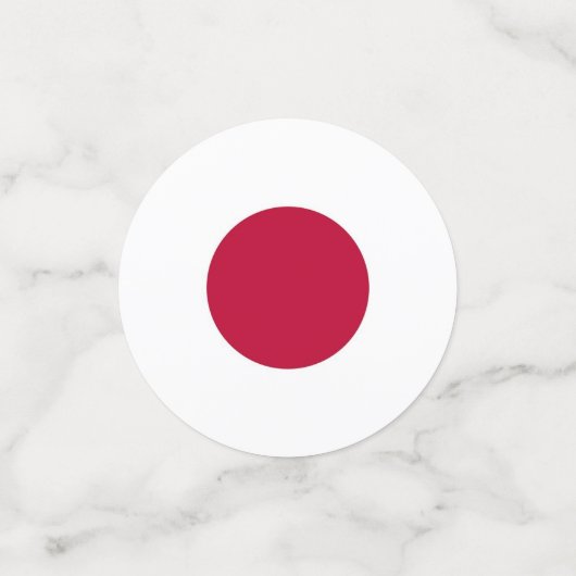 Table confetti avec drapeau du Japon (Petit recto)