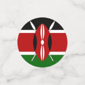 Table confetti avec drapeau du Kenya (Petit recto)