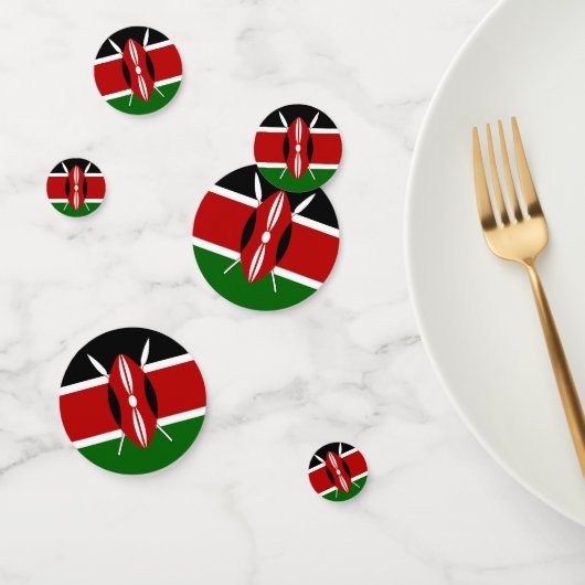Table confetti avec drapeau du Kenya (Groupe)
