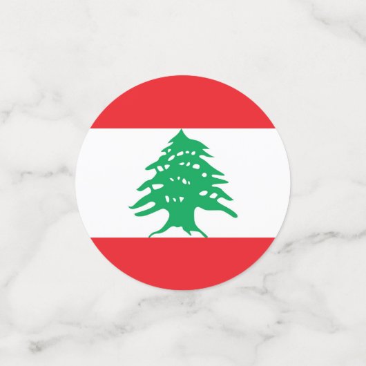 Table confetti avec drapeau du Liban (Petit recto)