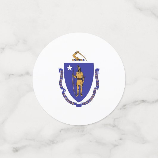 Table confetti avec drapeau du Massachusetts (Petit recto)