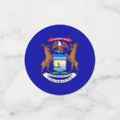 Table confetti avec drapeau du Michigan (Petit recto)