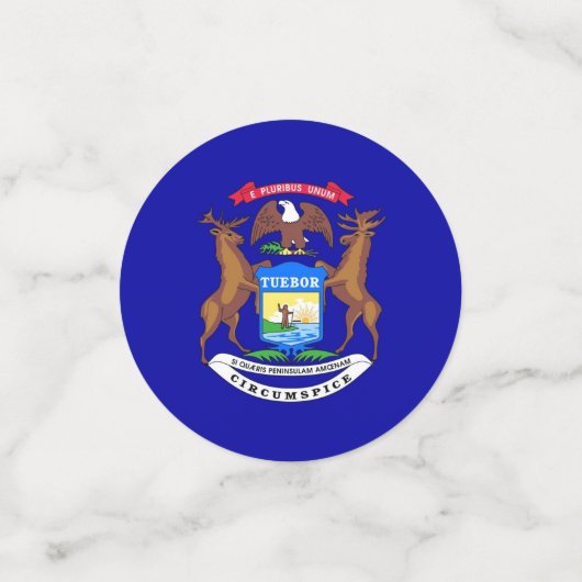 Table confetti avec drapeau du Michigan (Petit recto)