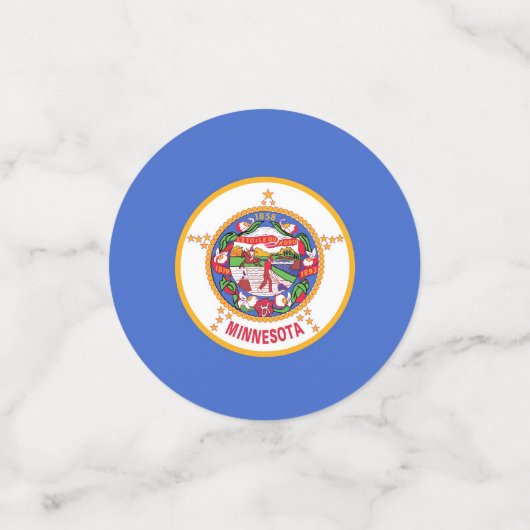 Table confetti avec drapeau du Minnesota (Petit recto)