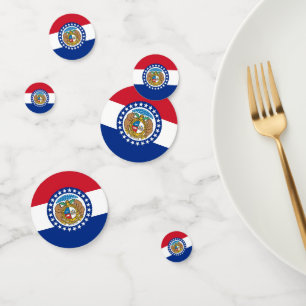 Table confetti avec drapeau du Missouri