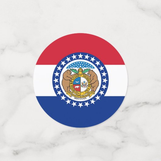 Table confetti avec drapeau du Missouri (Petit recto)