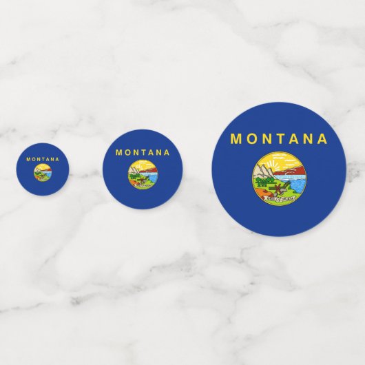 Table confetti avec drapeau du Montana (Derrière)