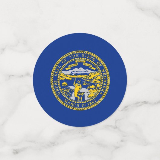 Table confetti avec drapeau du Nebraska (Petit recto)