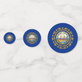 Table confetti avec drapeau du New Hampshire (Derrière)