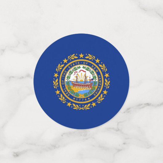 Table confetti avec drapeau du New Hampshire (Petit recto)