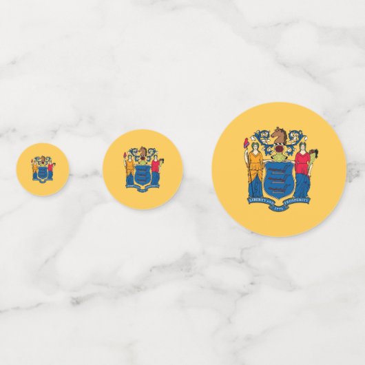 Table confetti avec drapeau du New Jersey (Derrière)