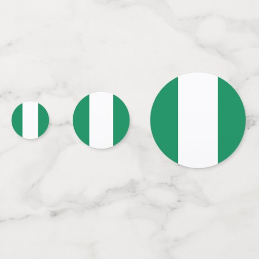 Table confetti avec drapeau du Nigeria (Derrière)