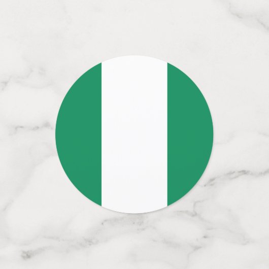 Table confetti avec drapeau du Nigeria (Petit recto)
