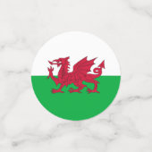 Table confetti avec drapeau du Pays de Galles, Roy (Petit recto)