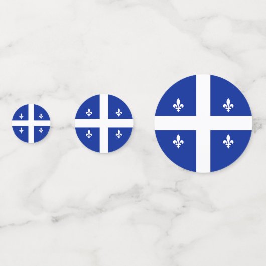 Table confetti avec drapeau du Québec, Canada (Derrière)