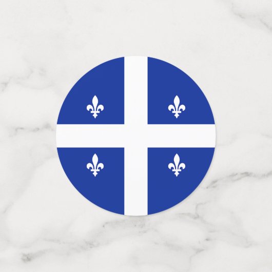 Table confetti avec drapeau du Québec, Canada (Petit recto)