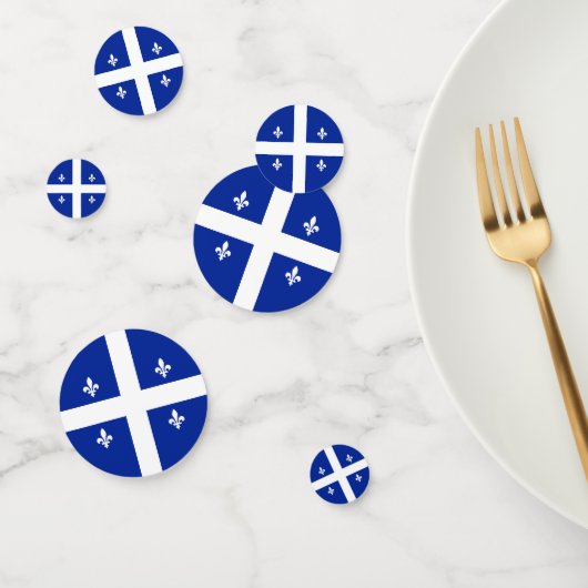 Table confetti avec drapeau du Québec, Canada (Groupe)