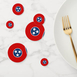 Table confetti avec drapeau du Tennessee