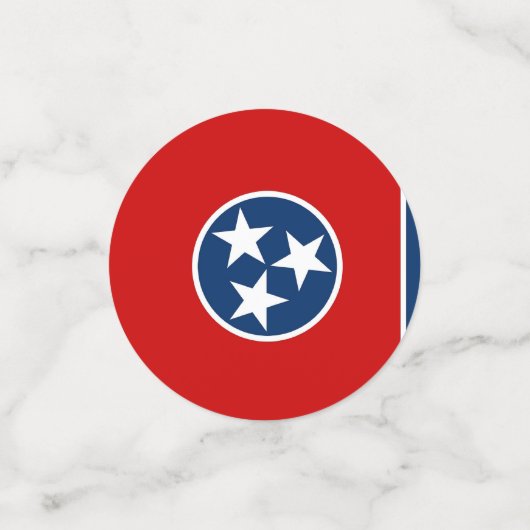 Table confetti avec drapeau du Tennessee (Petit recto)
