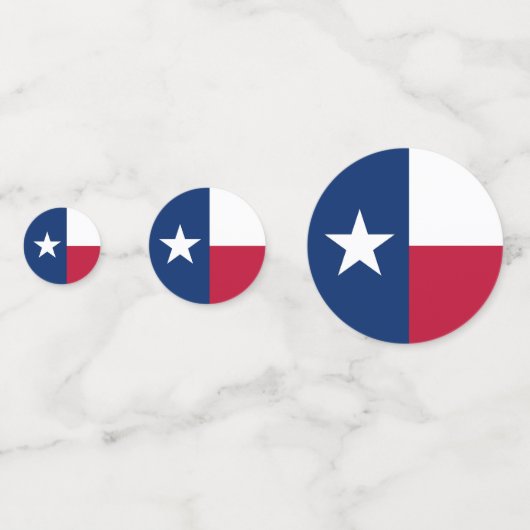 Table confetti avec drapeau du Texas (Derrière)