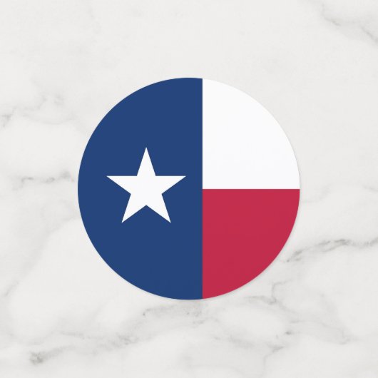 Table confetti avec drapeau du Texas (Petit recto)