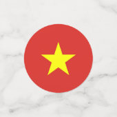 Table confetti avec drapeau du Vietnam (Petit recto)