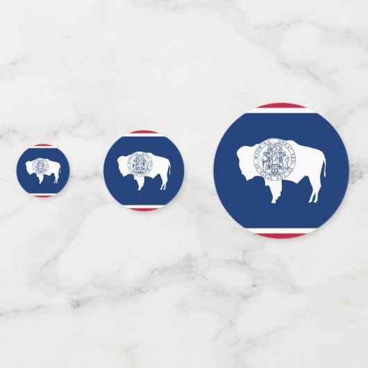 Table confetti avec drapeau du Wyoming (Devant)