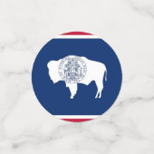 Table confetti avec drapeau du Wyoming (Petit recto)