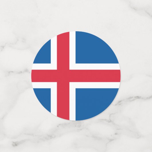 Table confetti avec drapeau islandais (Petit recto)