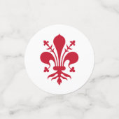 Table confetti avec le drapeau de Florence, Italie (Petit recto)